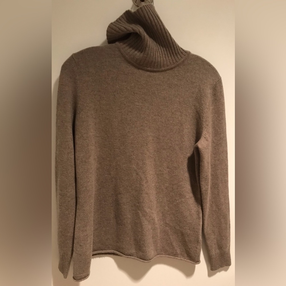 Lafayette 148 Taupe Cowl Neck Sweater